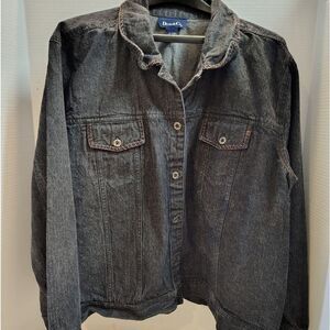 Women's Black Denim Jacket Size 2X.  W2